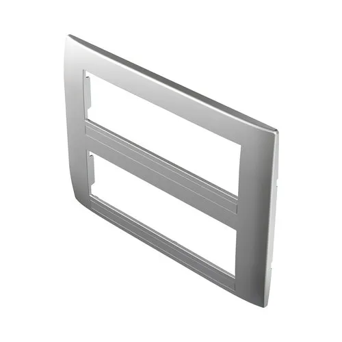 Rama aparataje TEM Soft 2x7 module, argintiu