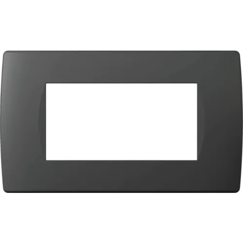 Rama aparataje TEM Soft 4 module, negru mat