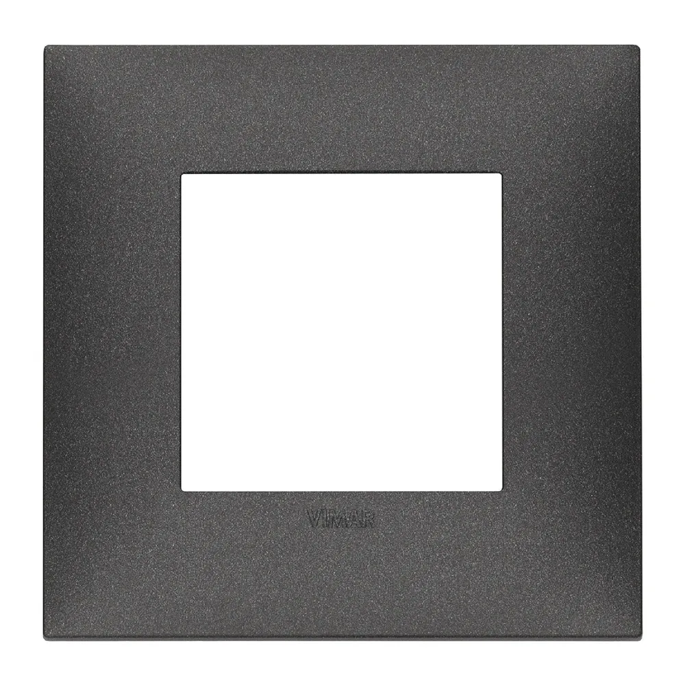 Rama decorativa dubla Neve, pentru aparataj modular, grafit mat