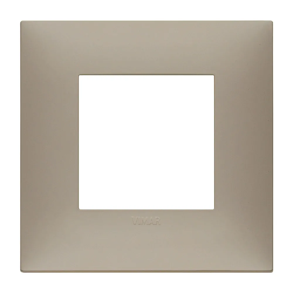 Rama decorativa dubla Neve, pentru aparataj modular, gri mat