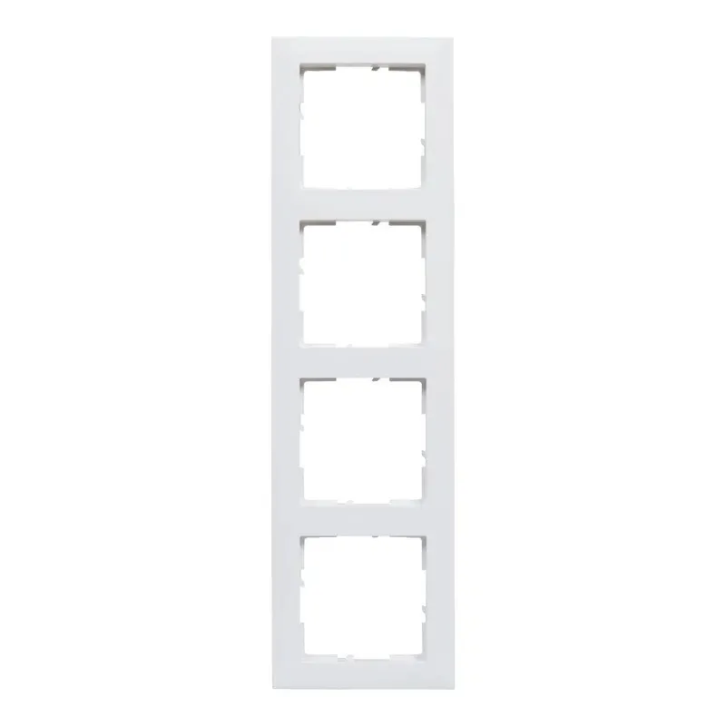 Rama decorativa pentru 4 module Suno, pentru aparataj clasic, IP20, alba