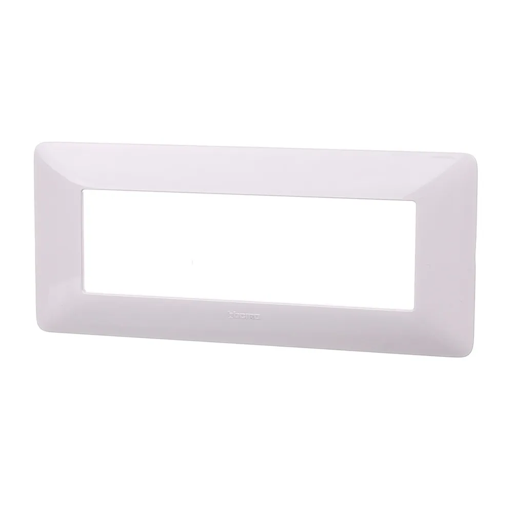 Rama decorativa pentru 6 module Legrand Bticino Matix, pentru aparataj modular, IP20, alba