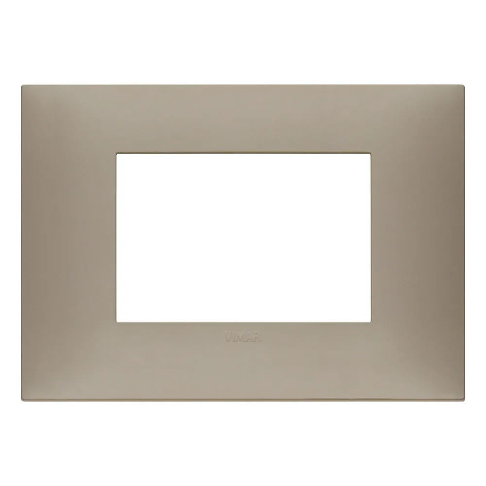 Rama decorativa tripla Neve, pentru aparataj modular, gri mat