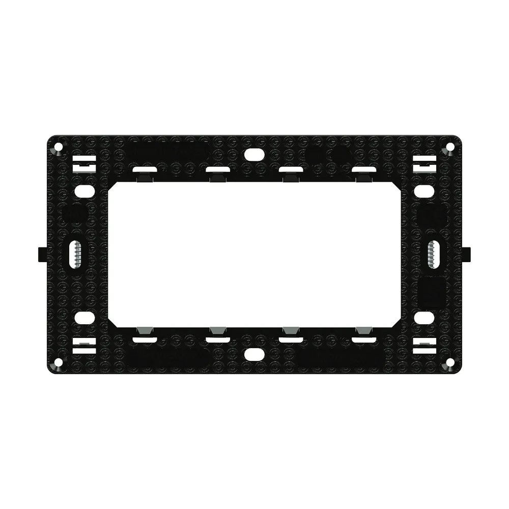 Rama fixare pentru 4 module Schneider Easy Styl, pentru aparataj modular, IP20, neagra
