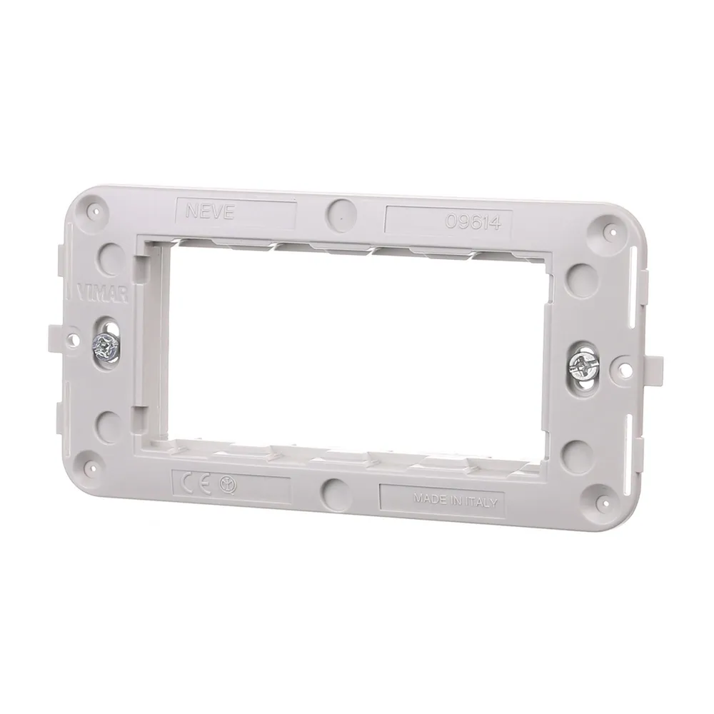 Rama fixare pentru 4 module Vimar Neve, pentru aparataj modular, IP20, alba