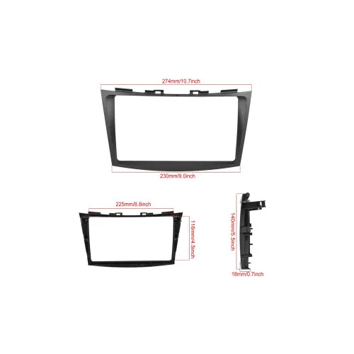Rama Navigatie 9" cu cablaj compatibila Suzuki Swift IV 2010-2017 / GR1 — imaginea 4