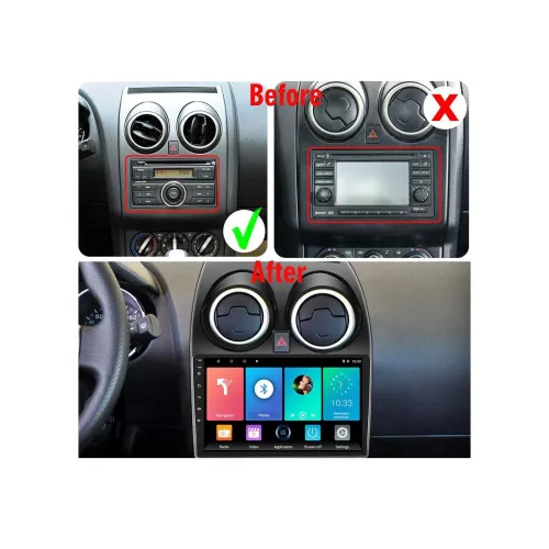 Rama Navigatie 9" cu cablaj si modul canbus compatibila Nissan Qashqai I 2006-2014 GR1 — imaginea 4