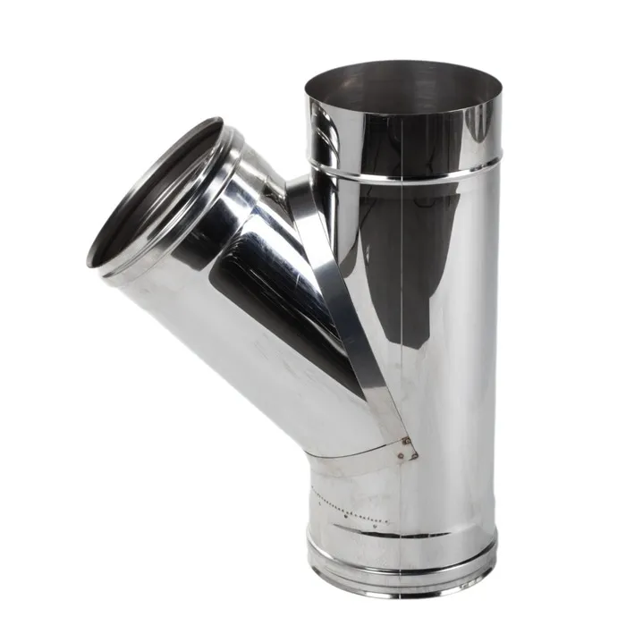Ramificatie inox neizolata, Versia Lux, 135 grade, D 120 mm