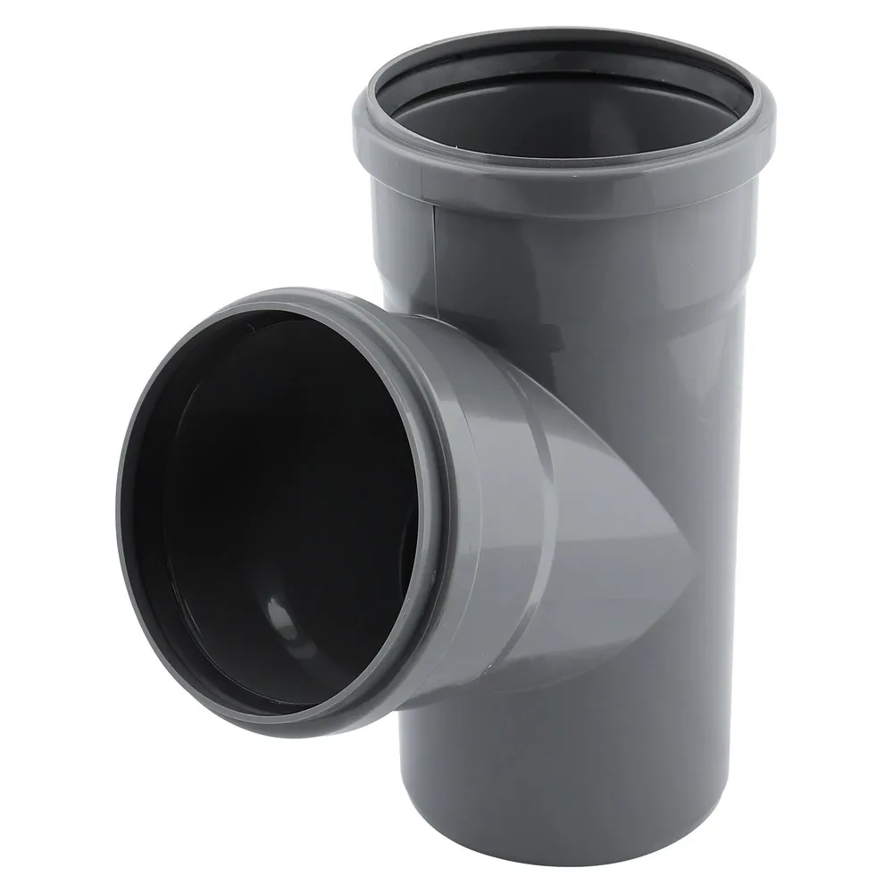 Ramificatie polipropilena, pentru scurgere, gri, D 110 x 110 mm, 67 grade