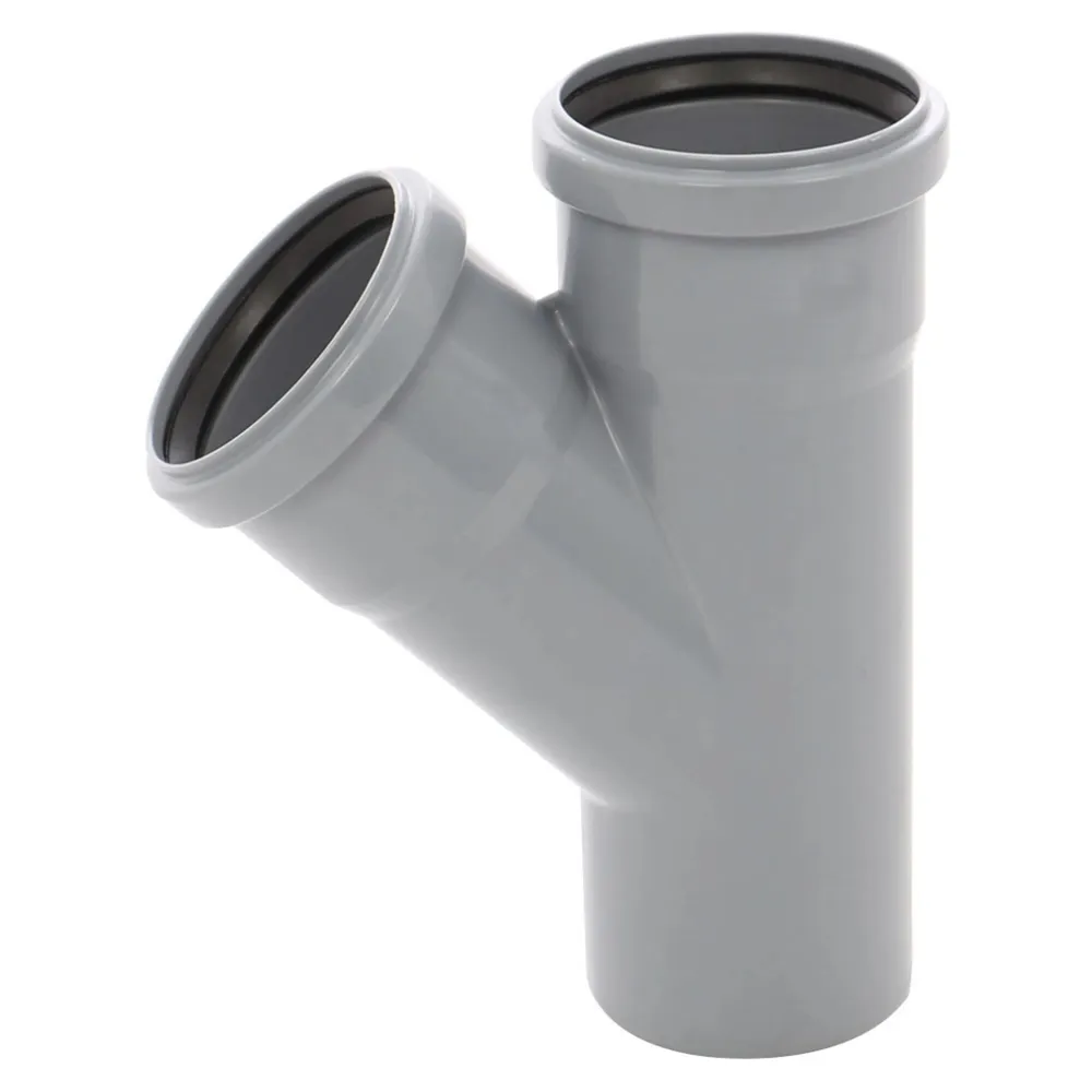 Ramificatie polipropilena, pentru scurgere, gri, D 75 x 50 mm, 45 grade