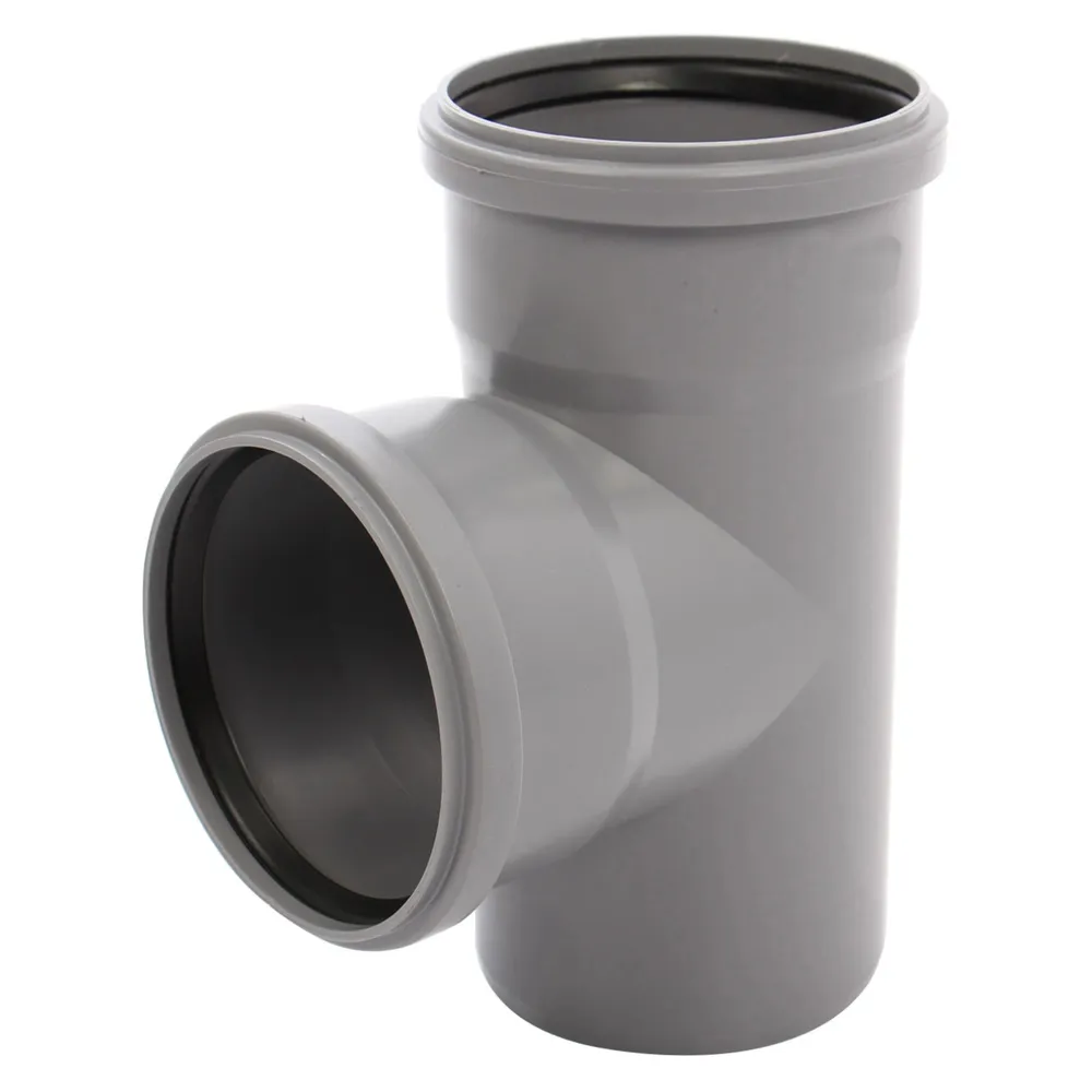 Ramificatie polipropilena, pentru scurgere, gri, D 75 x 75 mm, 87 grade