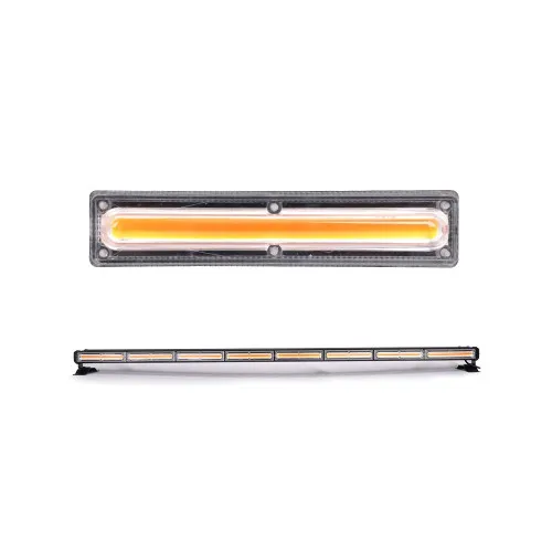 Rampa girofar LED COB stroboscopica 1075 mm 12V-24V portocalie cu baza magnetica