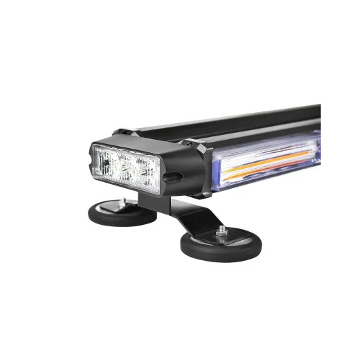 Rampa girofar LED COB stroboscopica 127 cm 12V-24V portocalie cu baza magnetica — imaginea 5