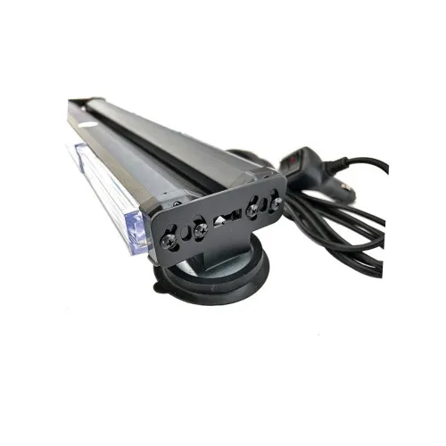 Rampa girofar LED COB stroboscopica 745 mm 12V-24V portocalie cu baza magnetica — imaginea 5