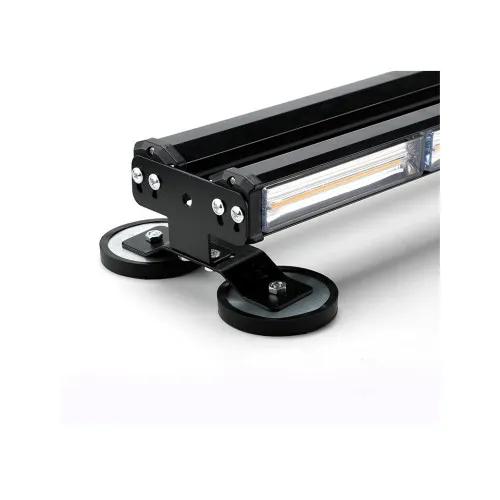 Rampa girofar LED COB stroboscopica 745 mm 12V-24V portocalie cu baza magnetica — imaginea 4