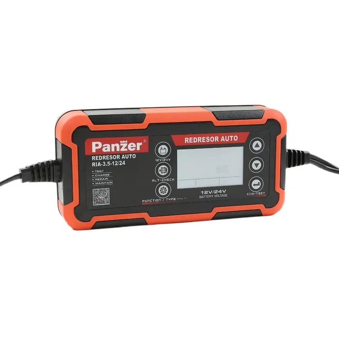 Redresor auto Panzer RIA-3.5-12/24, pentru incarcare acumulatori auto, 14 - 230 Ah / 14 - 115 Ah, iesire 12 / 24 V, intrare 220 - 240 V