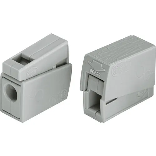 Regleta rapida imbinare cablu Wago 1x max. 2, 5 mm², pentru corpuri de iluminat, gri, pachet 15 bucati (gama 224)