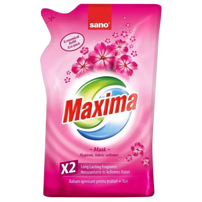 Rezerva balsam de rufe Sano Maxima Musk, parfum mosk, 1 L