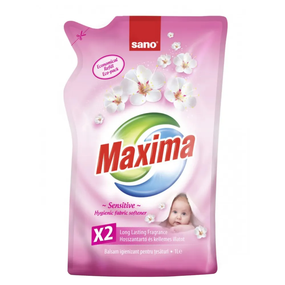 Rezerva balsam de rufe Sano Maxima Sensitive, parfum floral, 1 L