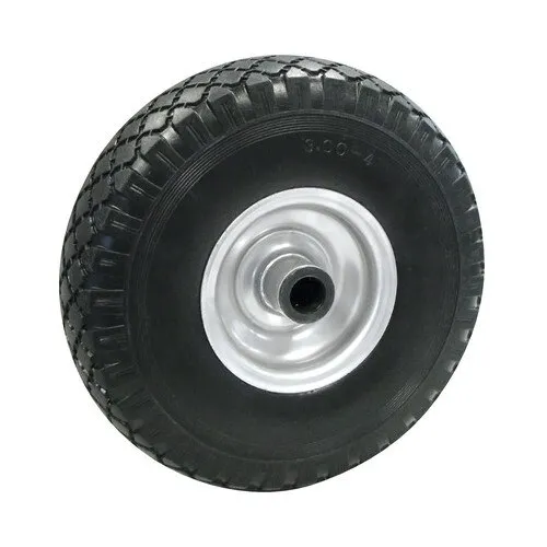 Roata cauciuc plin cu janta metalica Tarrox Ø260x85 mm, butuc Ø20x75 mm, cu rulment