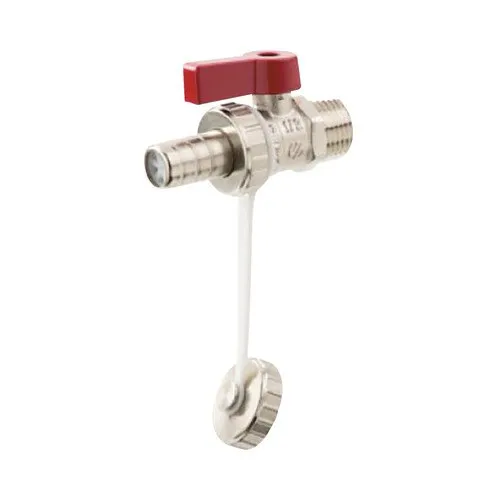 Robinet apa cu bila pentru golire, cu dop si portfurtun FE 1/2"