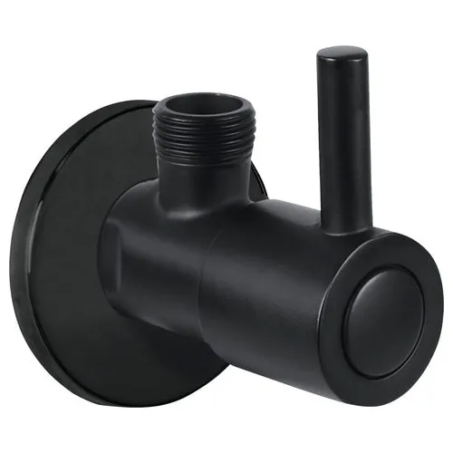 Robinet coltar 1/2"x3/8" negru mat, din alama