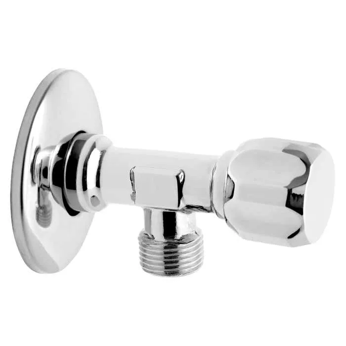 Robinet coltar Ferro, cu ventil, alama cromata, filet exterior, 1/2"x1/2", PN10