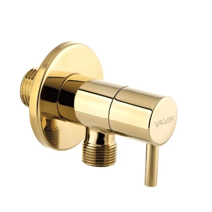 Robinet coltar Valvex, cartus ceramic, alama, filet exterior, 1/2" x 3/8", PN10, auriu