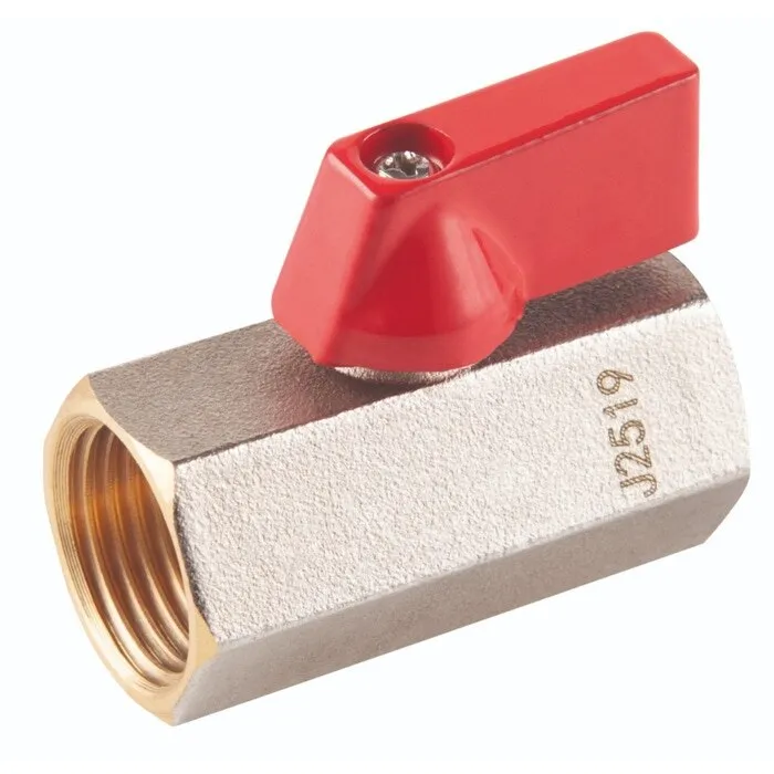 Robinet de trecere cu bila Ferro F-Comfort, alama, filet interior-interior, 1/2", PN10, maner fluture