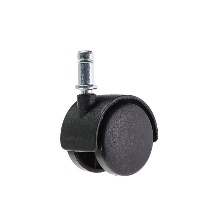 Rotila pentru mobila, pivotanta, fara blocare, din poliamida, cu surub, diametru 50 mm, 40 kg