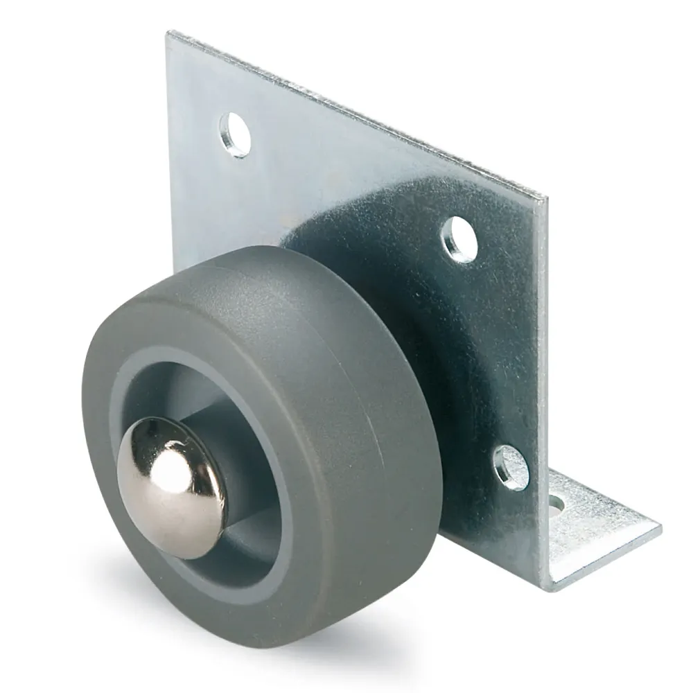 Rotila pentru mobila, unidirectionala, fara blocare, din cauciuc, gri, cu placa, 1FT-PSB050, diametru 50 mm, 20 kg