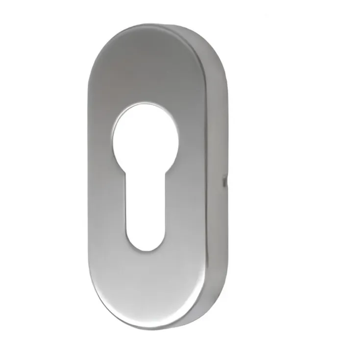 Rozeta ovala pentru usi interior, otel inoxidabil, 32 mm, 2 buc / set