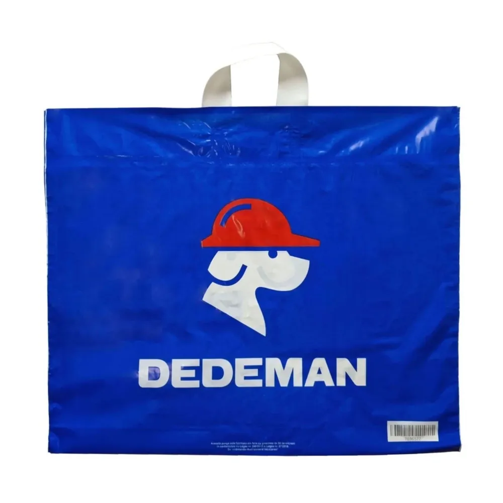 Sacosa personalizata Dedeman, tip toarta, PJD, albastru, 50 x 60 cm