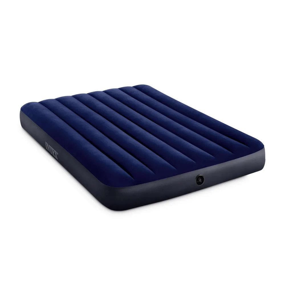 Saltea gonflabila pentru camping, Intex 64758, 2 locuri, albastru, 191 x 137 x 25 cm