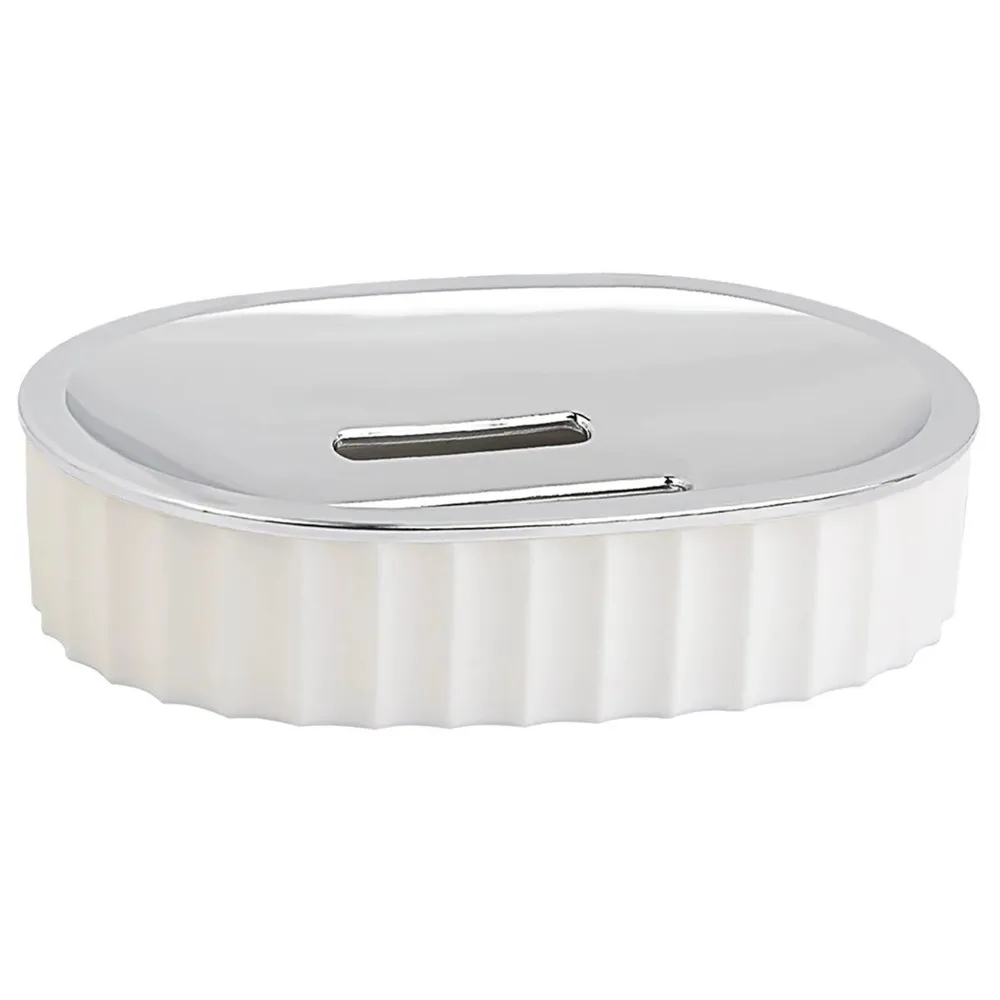 Sapuniera Okyanus Home Coliseum OKY-457-1, alb + cromat