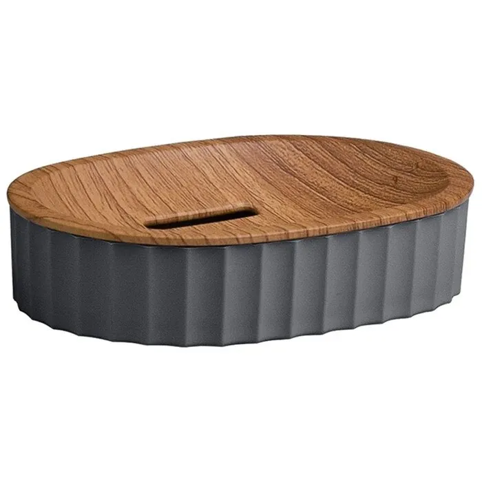 Sapuniera Okyanus Home Coliseum OKY-457-3, antracit + lemn