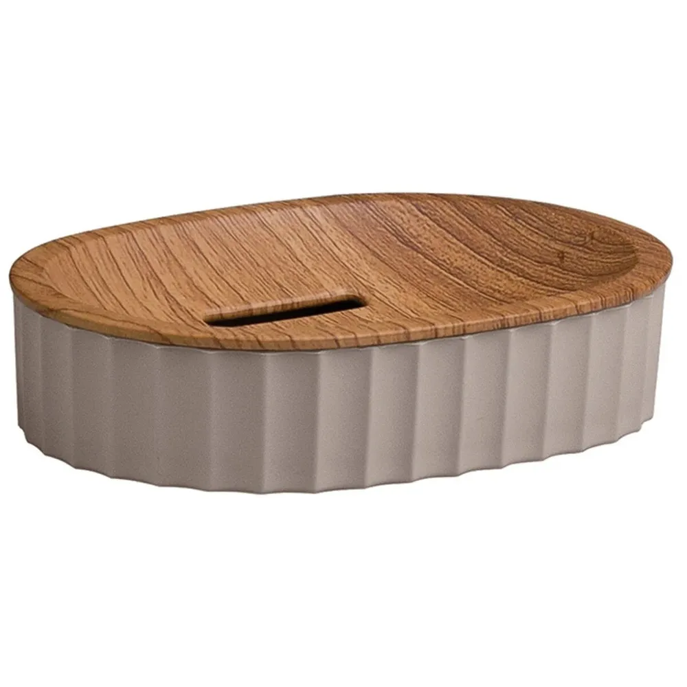 Sapuniera Okyanus Home Coliseum OKY-457-3, maro + lemn