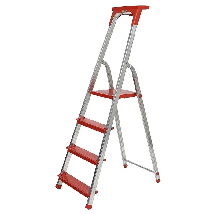 Scara aluminiu DRALD4P+K, 1 x 4 trepte, inaltime de lucru 2.75 m, 150 kg