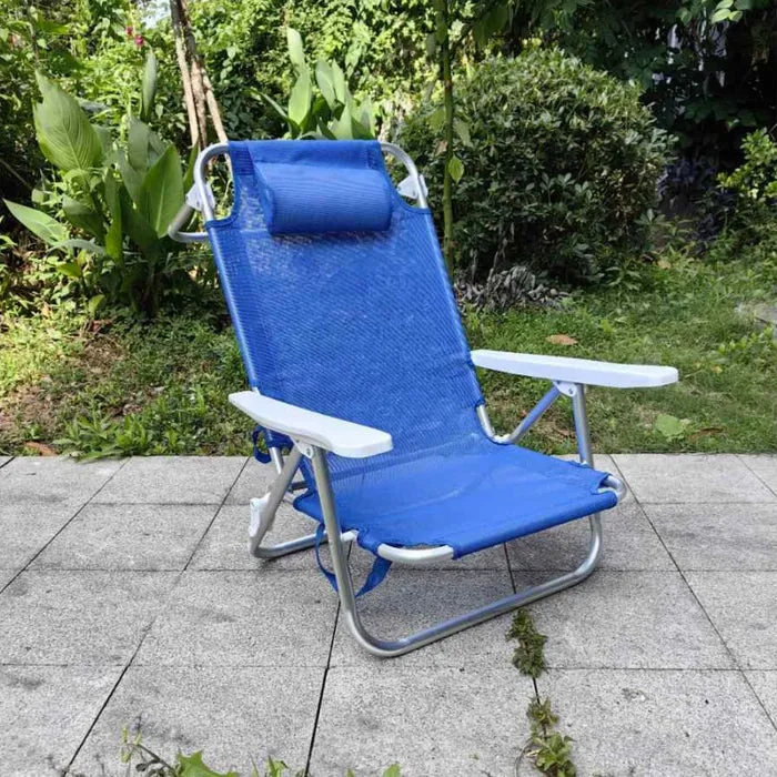 Scaun camping Midi Grandio Mob, pliant, structura metal, albastru, 53 x 54 x 80 cm — imaginea 2