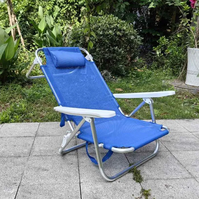 Scaun camping Midi Grandio Mob, pliant, structura metal, albastru, 53 x 54 x 80 cm — imaginea 4