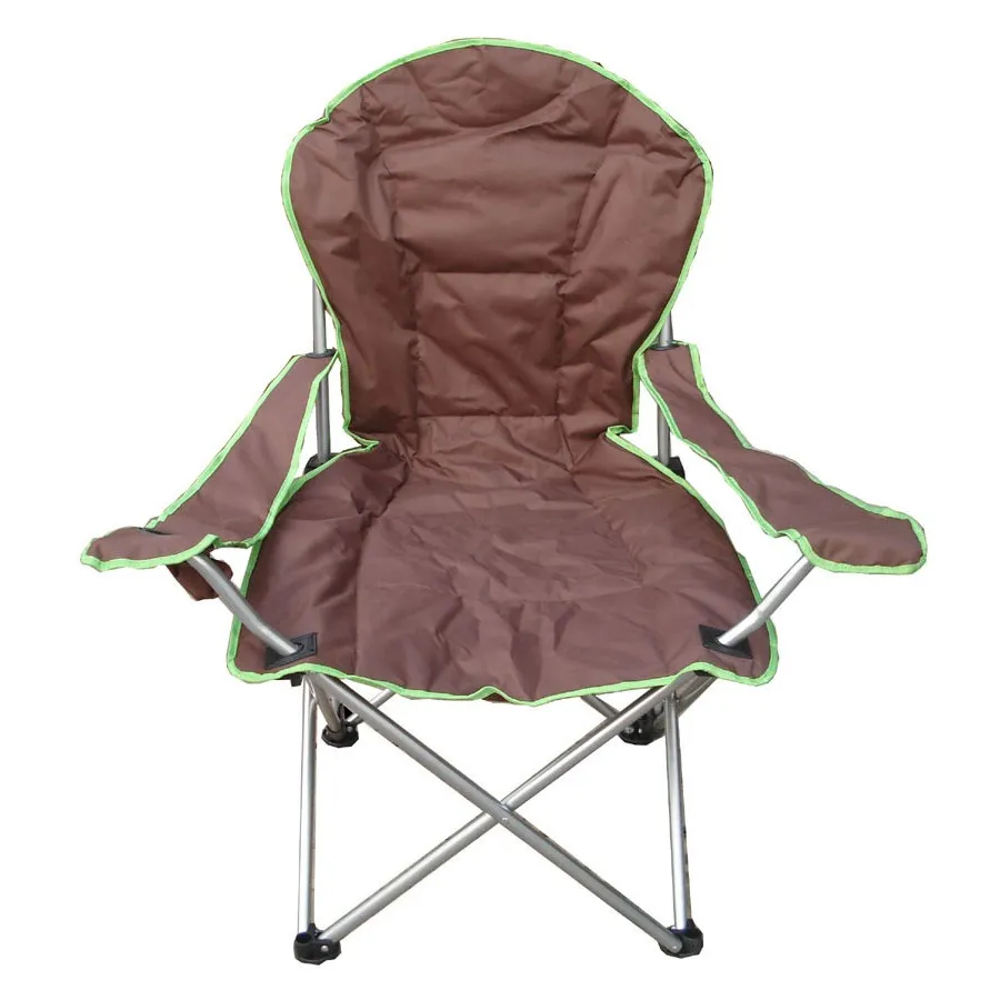 Scaun pescuit, camping, pliant, structura metalica, maro, 60 x 60 x 105 cm