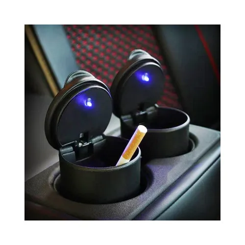 Scrumiera auto universala cu iluminare LED albastra — imaginea 4