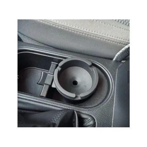 Scrumiera auto universala plastic negru suport pahar — imaginea 2