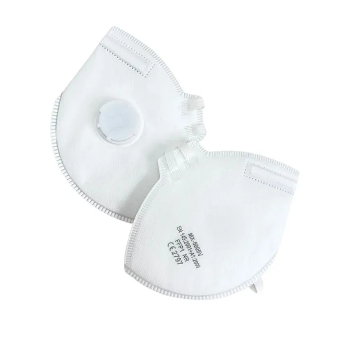 Semimasca pentru protectie respiratorie FFP1, cu supapa 913V, polipropilena, alba, 2 buc / set