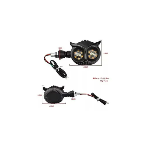 Semnalizare moto 12V cu functie lumina de zi alba si semnalizare galbena Cod: ZC-MOTOY — imaginea 3