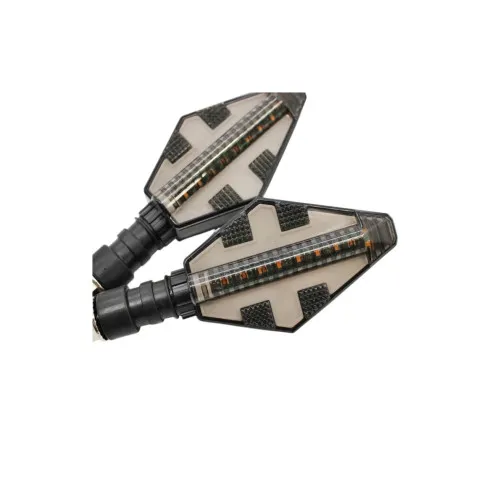 Semnalizare moto 12V cu funtie de lumina de zi alba si semnalizare galbena