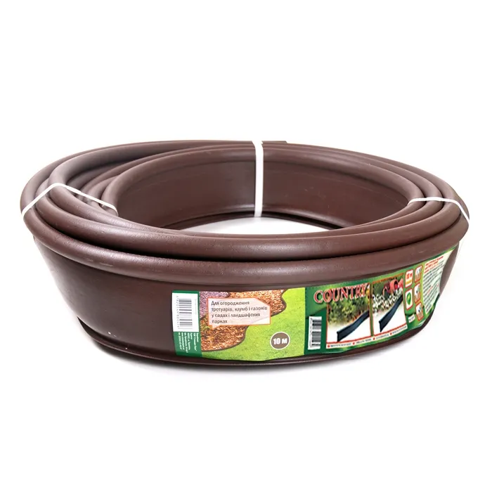 Separator gazon Country, plastic, maro, 10 cm x 10 m