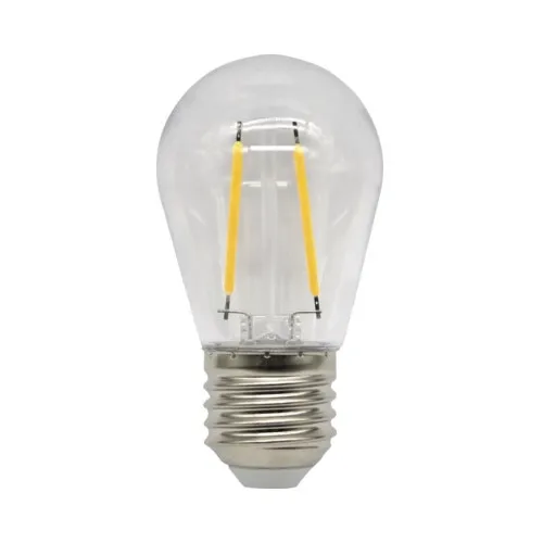 Set 10 becuri LED Well E27 1W 70 lumeni, para transparent, lumina calda