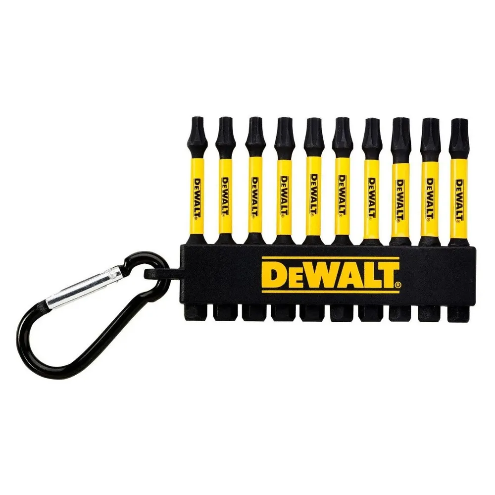 Set 10 biti pentru insurubare de impact, DeWalt DT7275-QZ, profil Torx, 57 mm