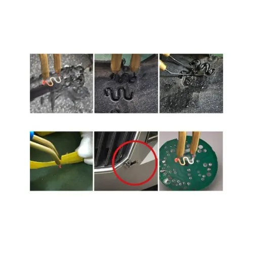 Set 100 cleme pentru pistol reparat plastic 0.8mm otel inoxidabil — imaginea 4